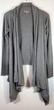 Ted Baker grey waterfall front studded cardigan open front swing size small “2”