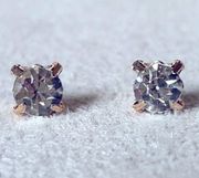 Diamond stud earrings