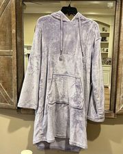 Wildfox Oversized Pullover Hoodie Lounge Wear Dress Plush Velvety New Women L XL