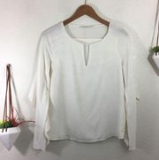 Cooper & ella ivory ruffle sleeve blouse