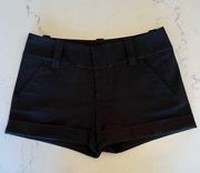 Alice + Olivia cuffed black shorts, size 2