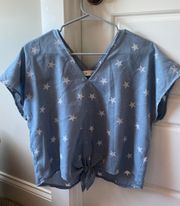 Blue and Starred Top