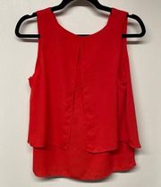 MNG by Mango Suit Collection Red Sleevless Blouse Womens Size XXS Layered