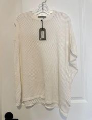 All saints white grid tee asymmetrical NWT XS