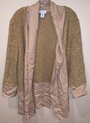 Open Brown Popcorn Cardigan