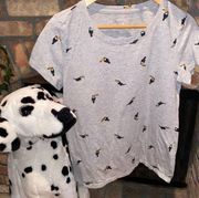 Heather Grey T-Shirt Tee Shirt Top Toucan Birds Print NWOT Soft Size M