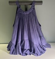 Purple Ruffle Tank Top