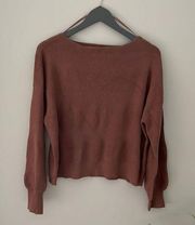 NWT BAR III Boat Neck Sweater. Size Large Clay