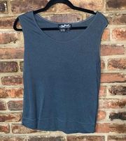 Carole Little Petites Sleeveless Stretch Knit Gray Tank Top Women's Size Large