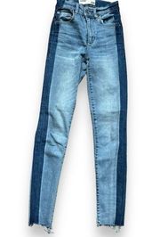 Garage two toned high rise taille haute jeans