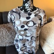 VERA WANG Simply Vera Print T-Shirt Size PL