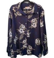 Caribbean Joe Women's Floral Button Down Size 3X