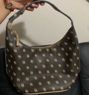 Dooney and Bourke Brown Signature Logo Hobo Shoulder Bag