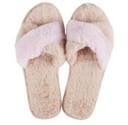 L Space Anthropologie Revolve Women’s Cloud Slippers Pink Beige Size M/L NWT