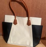 Black and white tote bag/purse