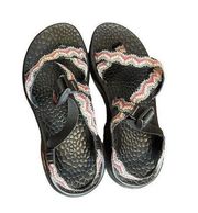 Chaco Women Sandals Outdoors ZX/2 Athletic Weave Hiking Toe Ring Black/Gray W8