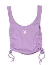 Playboy Pacsun Lilac Purple Ruched Cropped Tank Top XS
