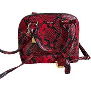 ALDO Red Snakeskin Faux Leather Purse