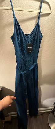 Forever21 Jumpsuit /long/SP Teal size small NWT