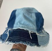 Jaded London DENIM PATCHWORK BUCKET HAT