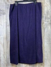 White Stag XL Petite Purple Moleskin Feel Skirt w/Elastic Stretch Waistb…