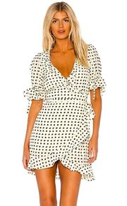 For Love and Lemons Sweetheart Wrap Mini Dress in Creme (S)