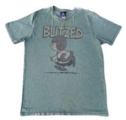 Vintage Peanuts Blitzed Green  Graphic T-shirt