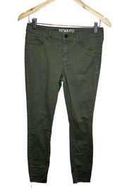 Rewash Juniors' High-Rise Skinny Pants Green Size 5/27