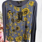 Max Mara Weekend Floral Textured Blouse~ Sz XS