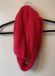 Pink Knit Infinity Scarf