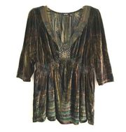 Apt. 9 green velvet tunic blouse 1X