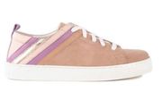 New Seychelles Stand Out Blush Suede Sneaker striped classic style