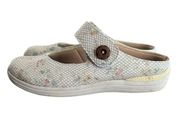 Drew Juniper Clogs Cream Multicolored Floral Snake Skin Comfort Shoes Slip On