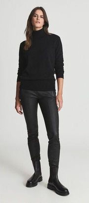 NWT  COLEEN 100% CASHMERE ROLL NECK Black JUMPER