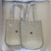 Lululemon Small 2 Pack of Reusable Grey Color Bags