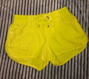 Neon Yellow Casual Shorts 