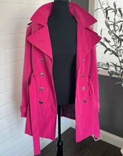 Pink Trench Coat / Size Large (See Measurements)