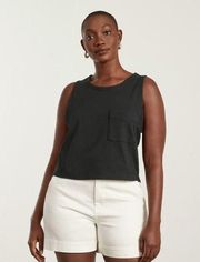 Everlane The Premium Weight Cropped Pocket Tank