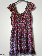 Royal Bones by DAANG large black cherry print dress