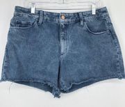 Universal Thread Size 12/31 Vintage Wash Midi Cut Offs Jean Shorts Stretch