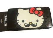 Black hello kitty mustache wallet never use