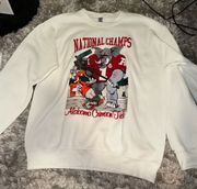 Gildan Alabama vs Miami Vintage Printed National Champions Sweatshirt M