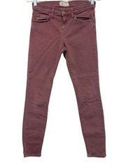 Current Elliott Women's Maroon Old Rose Jeans size 26 Skinny Jeans