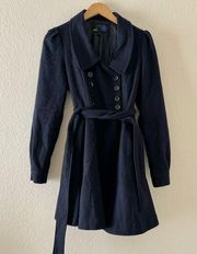 Forever 21 Double Breasted Coat Full Skirt