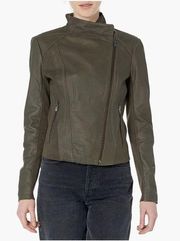 Marc By  Green Faux Leather Moto Jacket