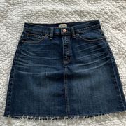 J. Crew Raw Hem Denim Skirt