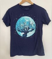 Harry Potter Whomping Willow Tree T Shirt Size Medium Color Blue