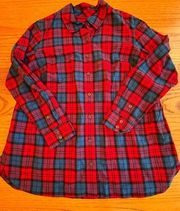 Talbots‎ Womens Cotton Button Down Shirt Colorful Plaid Casual Top XP Petites