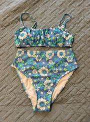 Blue Floral Bikini Set