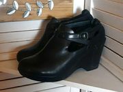 Dansko Clogs Black Studded Heels Straps